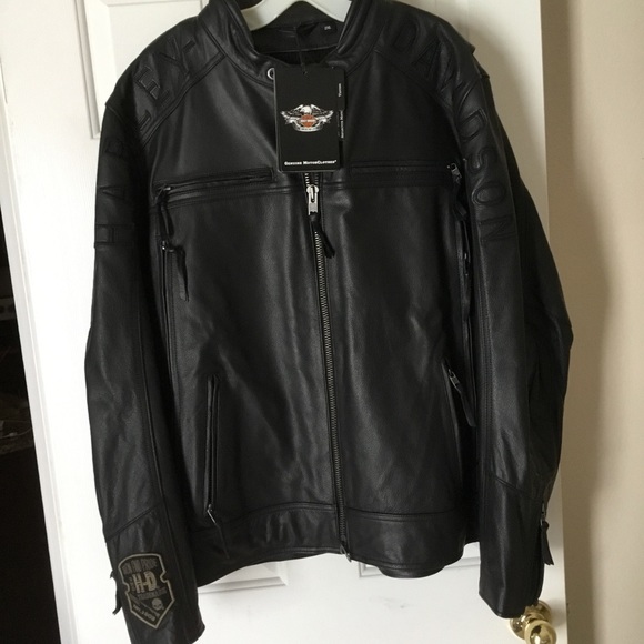 NWT Harley Davidson Telescopic Leather mens jacket - Picture 2 of 8